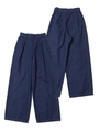 SIDE ZIP WIDE LEG PANT/インディゴ