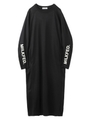 SLEEVE LOGO DRESS/ブラック