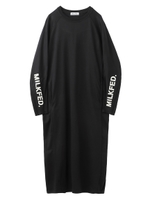 SLEEVE LOGO DRESS/ブラック