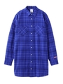 SUPER BIG PLAID SHIRT/ブルー