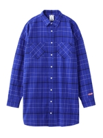 SUPER BIG PLAID SHIRT/ブルー