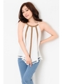 S柄テープFキャミTOP/WHITE