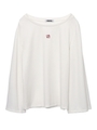 THIN LOGO FLARE TOP/ホワイト