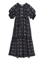 TIERED SKIRT DRESS/ネイビー
