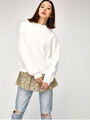 VOLUME SLEEVE M／N ニット/O/WHT1
