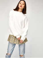 VOLUME SLEEVE M／N ニット/O/WHT1