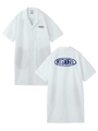 WARP LOGO SHIRT DRESS/ホワイト