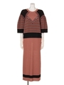 [GREED]PATTERN STRIPE KNIT Dress/TERRACOTTA MIX