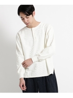 blurhms（ブラームス）ヘンリーネックワッフルプルオーバー/ホワイト(102)