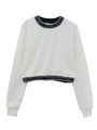 elastic logo sweattops/white