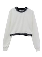 elastic logo sweattops/white