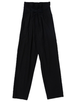 highwaist wool pants/black