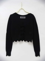 ribbon cable cardigan/black