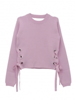 sidelaceup 2way knit/pink