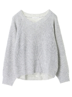 ・3G片畦ドルマンプルオーバー/杢グレー