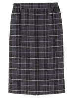 ・・チェックタイトスカート/グレー