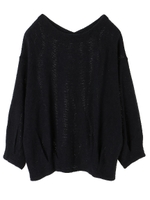 ・タックデザインリバースプルオーバー/ネイビー