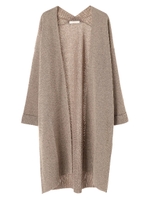 ・ダブルジャガードニットカーデ/ベージュ