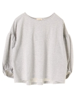 ・バックシャーリングプルオーバー/杢グレー