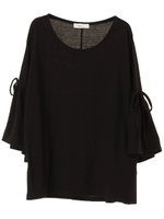 ・フレアーリボンプルオーバー/ブラック