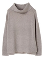 ・フワフワタートルネックニットプルオーバー/杢グレー