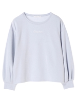 ・ミニ刺繍タックスリーブプルオーバー/ライトブルー