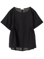 ・切替えギャザーチュニック/ブラック