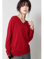 ｜CLASSY 11月号掲載｜セミウーステッドウォッシャブルニット/レッド(100)