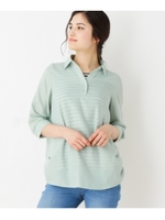 【2点セット】裾タックスキッパーシャツ+タンクトップ/ライトグリーン(021)