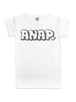 【ANAP KIDS】袖デザイングリッターロゴTシャツワンピース/ホワイト(001)