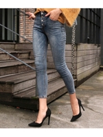 【ANAP】4つボタンストレッチスキニーデニムパンツ/ブルー(019)