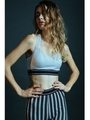【AZUL BY MOUSSY】CLUB AZUL BACK CROSS BRATOP【MOOK47掲載 97020】/WHT