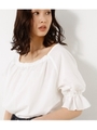 【AZUL BY MOUSSY】TCマーベラス3WAYパフスリーブブラウス/O/WHT