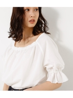 【AZUL BY MOUSSY】TCマーベラス3WAYパフスリーブブラウス/O/WHT