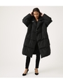 【AZUL BY MOUSSY】コクーンロング中綿コート/BLK