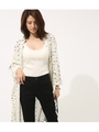【AZUL BY MOUSSY】ドット柄ルーズシャツ/O/WHT
