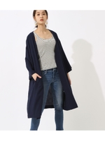 【AZUL BY MOUSSY】ノーカラーロングガウン/NVY