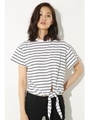 【AZUL BY MOUSSY】フロントリボンプルオーバー/柄WHT
