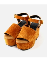 【AZUL BY MOUSSY】ベロア厚底サンダル/YEL