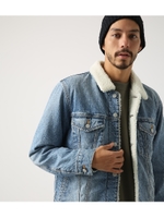 【AZUL BY MOUSSY】ボアデニム ジャケット【MOOK48掲載】/BLU