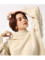 【AZUL BY MOUSSY】ワッフルスリーブクルーネックプルオーバー 【MOOK48掲載 98012】/O/WHT