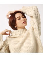 【AZUL BY MOUSSY】ワッフルスリーブクルーネックプルオーバー 【MOOK48掲載 98012】/O/WHT