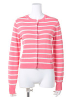 【BED＆BREAKFAST】Classic Striped Sweater クルーネックカーデ/PINK MIX