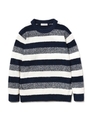 【GELATO PIQUE HOMME】'バンブー'ボーダープルオーバー/NVY