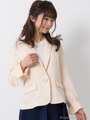 【Rew de Rew】★手洗い可能★袖口レース付ジャケット（8R16-0372201）/ベージュ