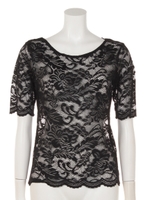 【Rew de Rew】総レースカットソー（8R15-08031）/クロ