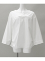 【Settimissimo】アシンメトリーコットンブラウス/オフホワイト(002)