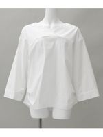 【Settimissimo】アシンメトリーコットンブラウス/オフホワイト(002)