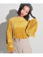 【Settimissimo】ボリュームスリーブコーデュロイトップス/マスタード(044)