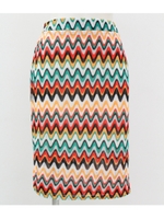 【UNDER ANAP】カラフルボーダー柄ミディスカート/レッド(025)